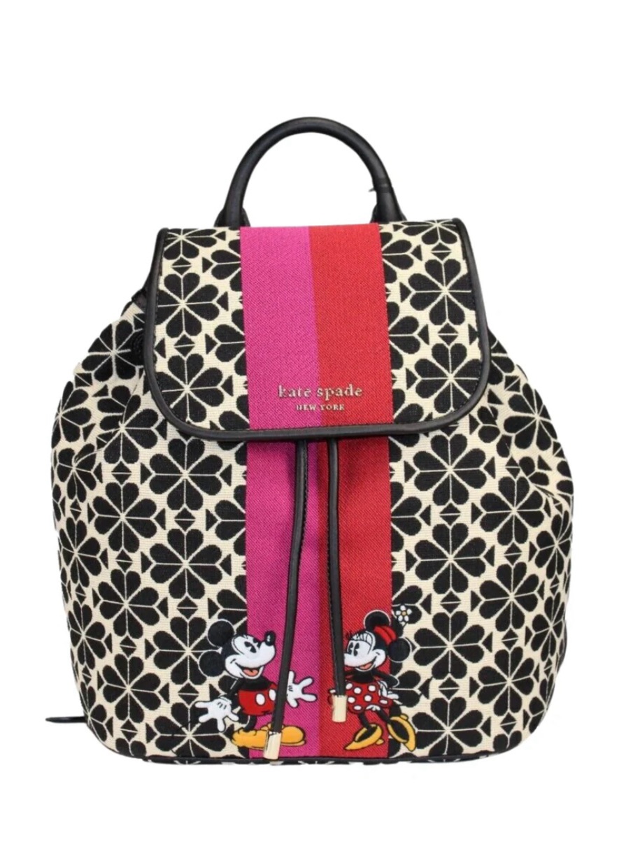 Kate Spade Flower Jacquard Disney Mickey Mouse X Sinch Medium Flap Backpackkc892